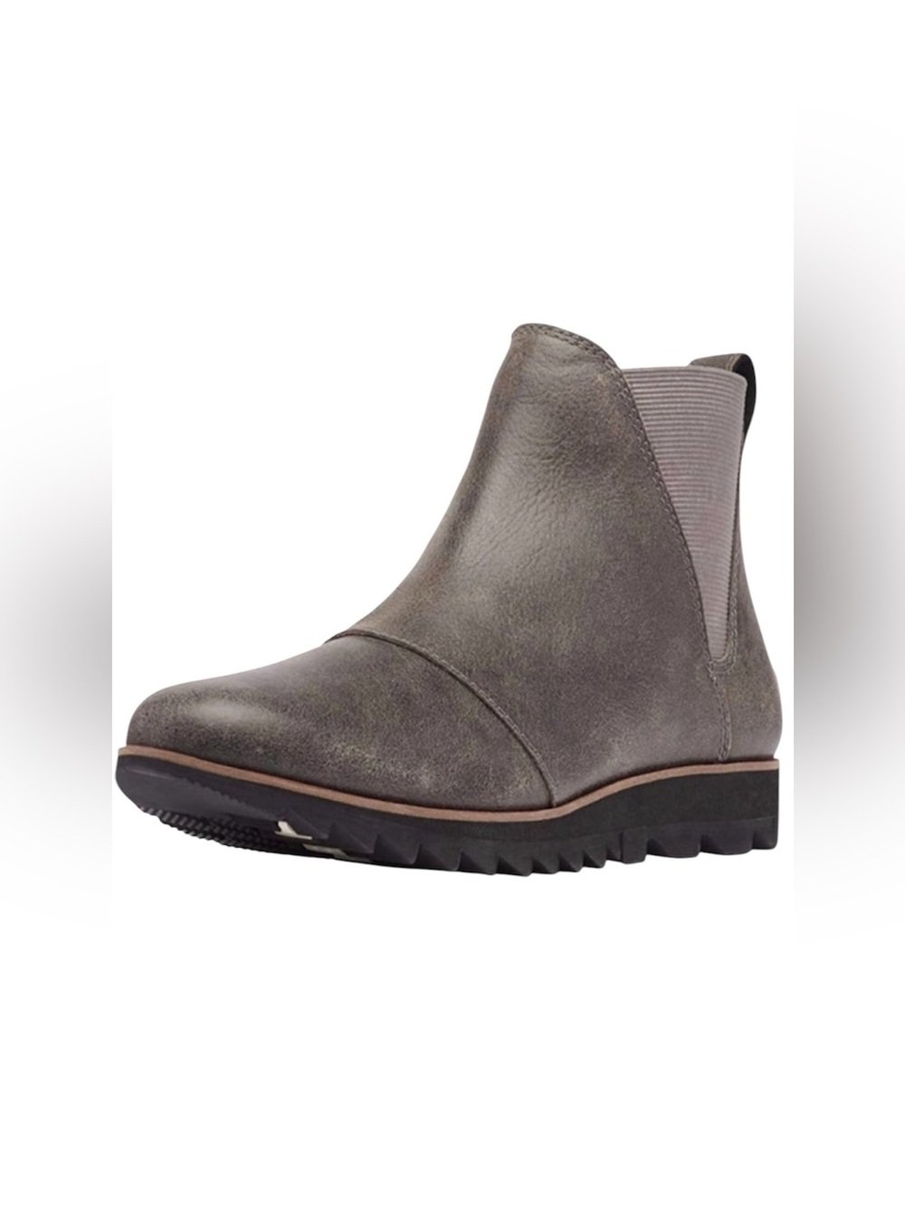 Sorel Harlow Chelsea Waterproof Leather Ankle Boots Distressed Gray Women's 8